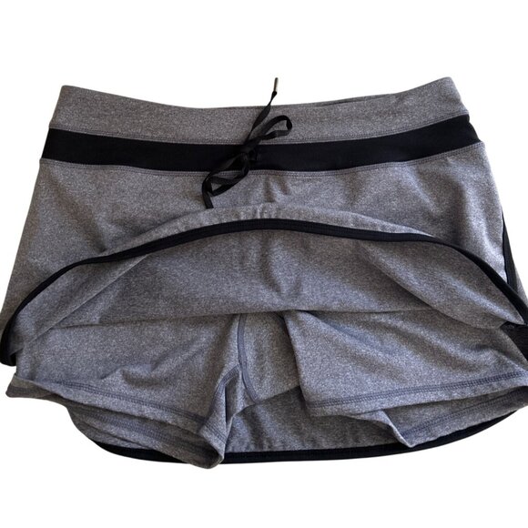 90 Degree By Reflex Womens Active Skort Gray Black Stretchy Activewear Size L - Picture 4 of 7